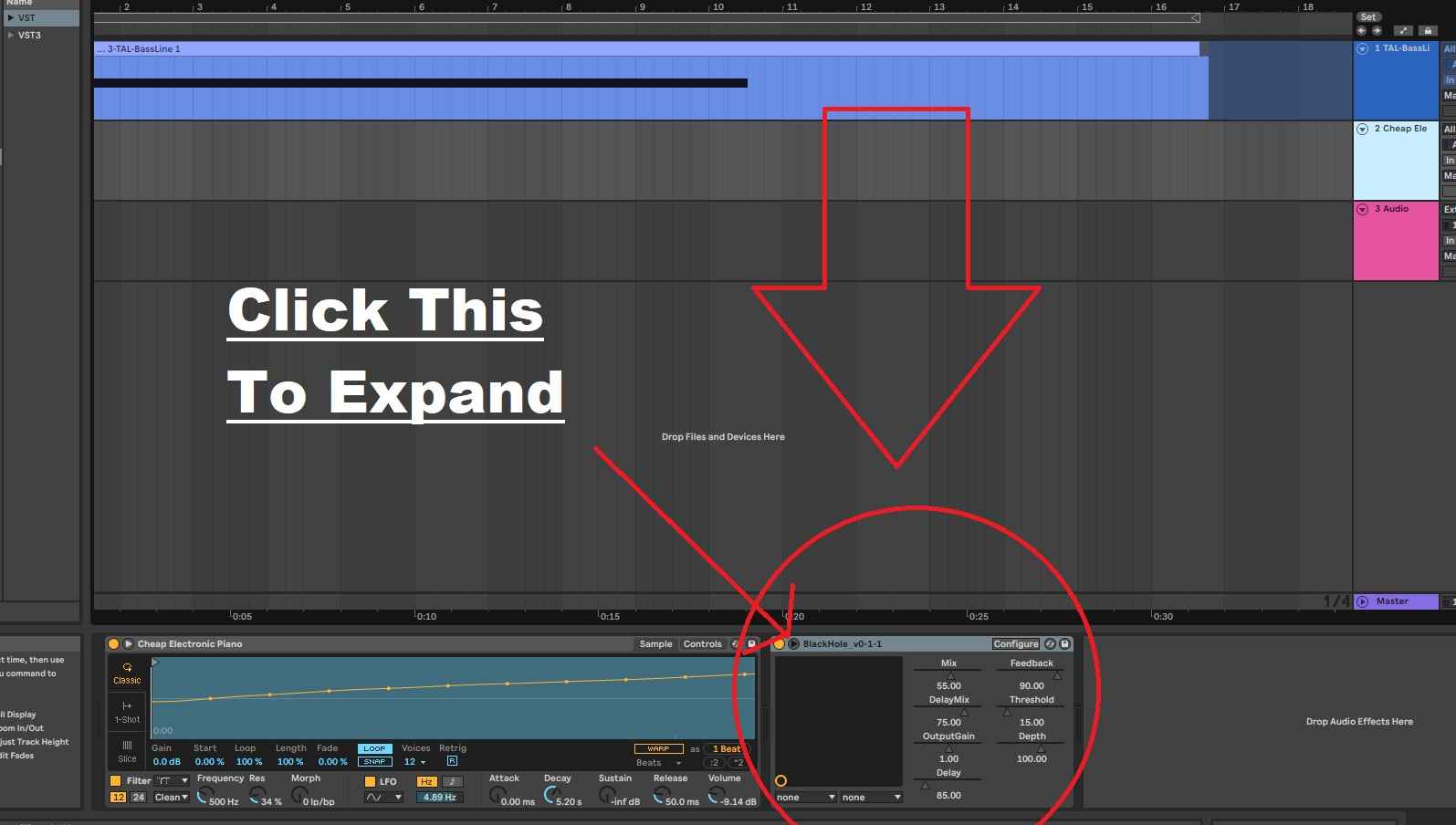 Ableton No GUI Plugin Controls